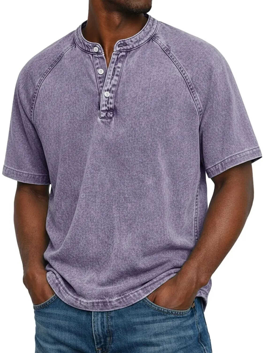 Henley en coton denim vintage, vue 10