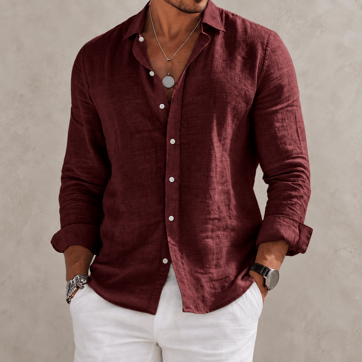 Chemise en coton mélangé coupe relax, vue 11