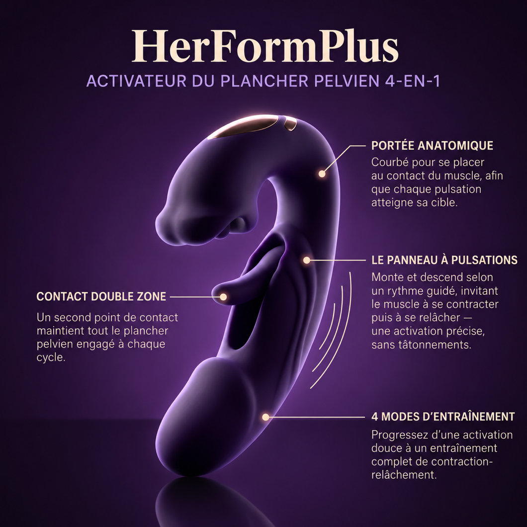 HerFormPlus Pelvic – double contact et 4 modes d'entraînement