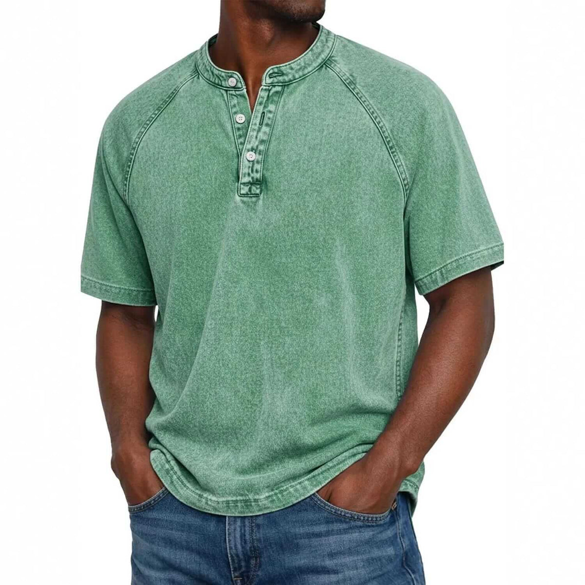Henley en coton denim vintage, vue 9