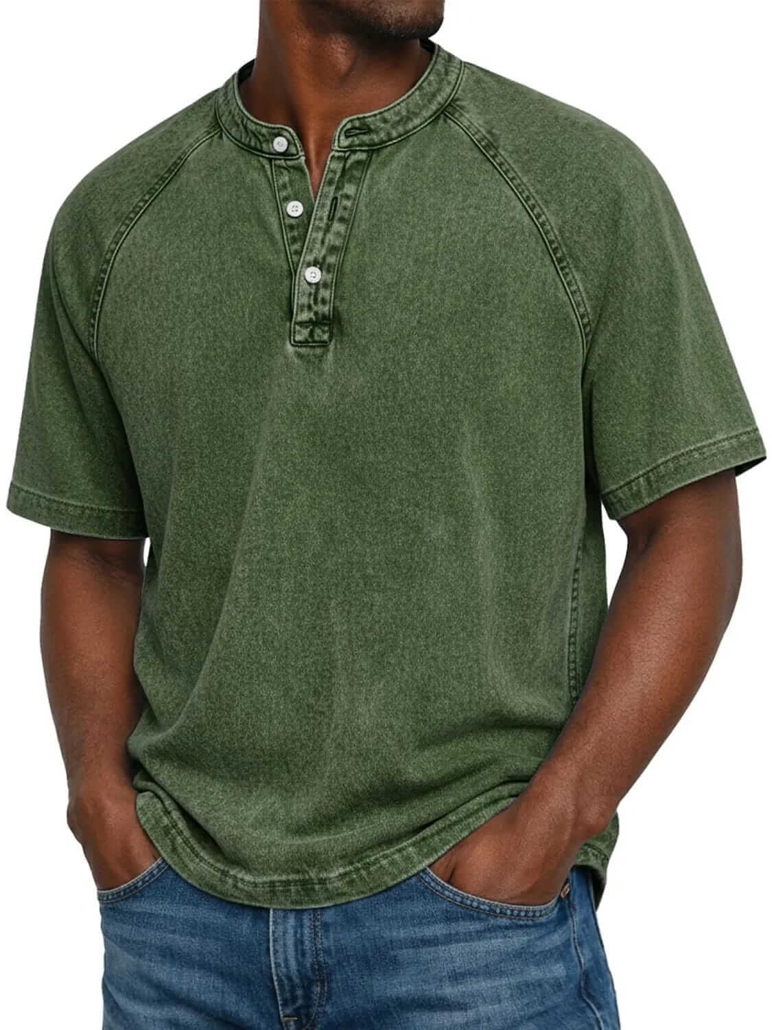 Henley en coton denim vintage, vue 7